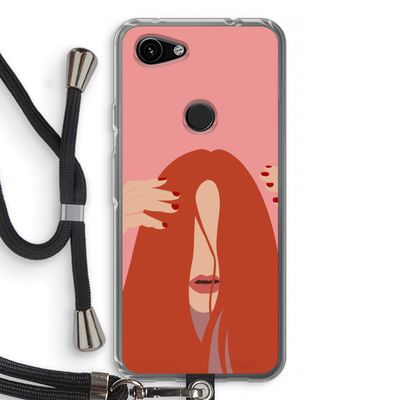 Woke up like this: Pixel 3a Transparant Hoesje met koord