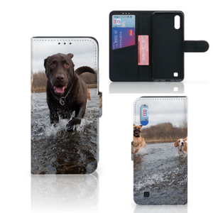 Samsung Galaxy M10 Telefoonhoesje met Pasjes Honden Labrador