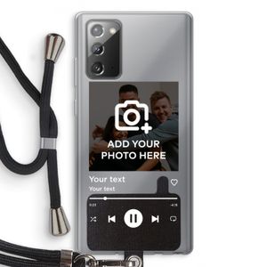 Music Player: Samsung Galaxy Note 20 / Note 20 5G Transparant Hoesje met koord