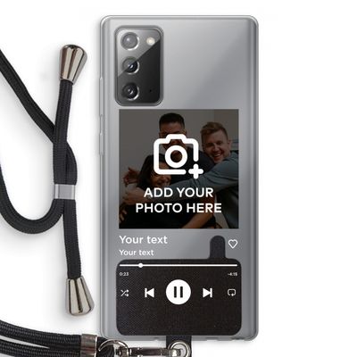 Music Player: Samsung Galaxy Note 20 / Note 20 5G Transparant Hoesje met koord