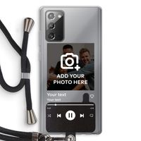 Music Player: Samsung Galaxy Note 20 / Note 20 5G Transparant Hoesje met koord