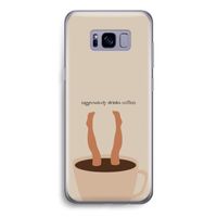 Aggressively drinks coffee: Samsung Galaxy S8 Transparant Hoesje
