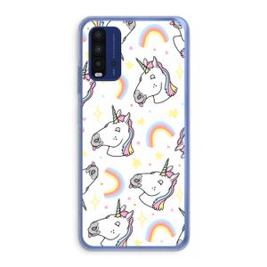 Rainbow Unicorn: Xiaomi Redmi 9T Transparant Hoesje