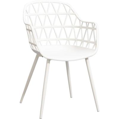 Leen Bakker - Terrasstoel Frejus - Kunststof/zand - Metaal/Kunststof - Beige - 53.5x57x85 Cm