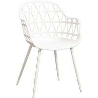 Leen Bakker - Terrasstoel Frejus - Kunststof/zand - Metaal/Kunststof - Beige - 53.5x57x85 Cm