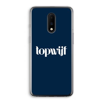 Topwijf Navy: OnePlus 7 Transparant Hoesje
