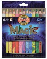 Kleurpotloden Koh-i-Noor Jumbo Magic doos 13 kleuren - thumbnail