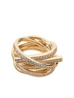 Ferragamo bague Gancini sertie de cristaux - Or - thumbnail