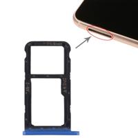 SIM-kaart lade + SIM-kaart lade/micro SD-kaart voor Huawei P20 Lite/Nova 3e (blauw)