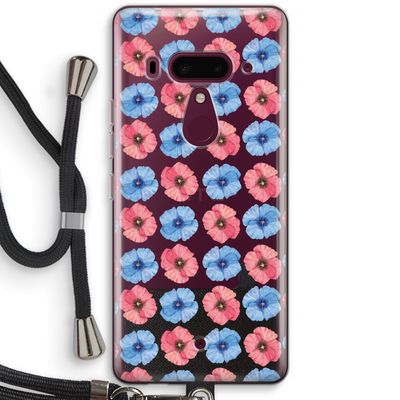 Klaproosjes: HTC U12+ Transparant Hoesje met koord