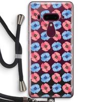 Klaproosjes: HTC U12+ Transparant Hoesje met koord