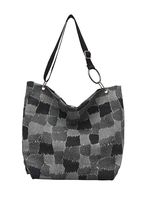 Vintage Denim Instelbaar Een Schouder Groot Capaciteit Tote Tas - thumbnail