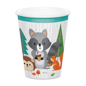 Haza Witbaard wild ones bekers bosdieren, 8st.