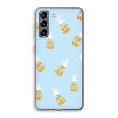 Ananasjes: Samsung Galaxy S21 Transparant Hoesje