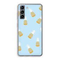 Ananasjes: Samsung Galaxy S21 Transparant Hoesje