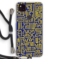Majorelle Blue Print: Pixel 4a 5G Transparant Hoesje met koord