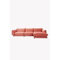 Sissy-Boy Countess 4-zits bank chaise longue rechts Dark pink