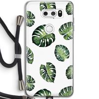 Tropische bladeren: LG V30 Transparant Hoesje met koord