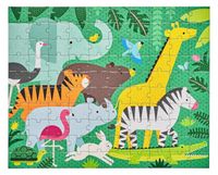 Petit Collage legpuzzel 2 in 1 dieren junior 49 stukjes - thumbnail
