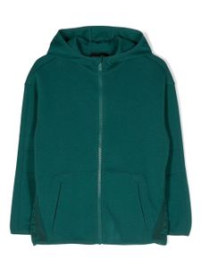 Emporio Armani Kids hoodie zippé à logo imprimé - Vert