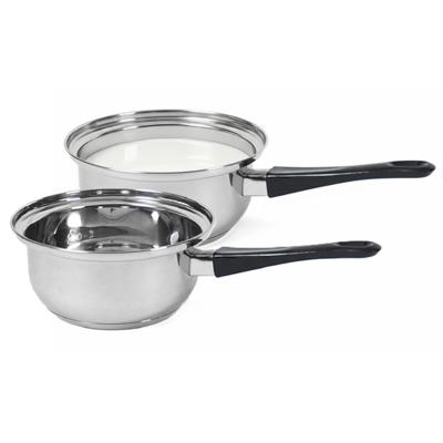 Set van 2x stuks steelpannen/sauspannen London 18 cm