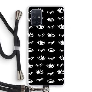Eye pattern #3: Samsung Galaxy A71 Transparant Hoesje met koord