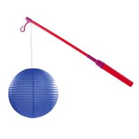 Lampionstokje 40 cm - met lampion - donker blauw - D25 cm - thumbnail