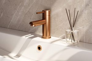 Brauer Copper Edition ColdStart wastafelkraan energy-saving model A koper geborsteld PVD