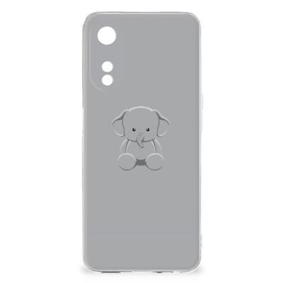 OPPO A78 5G | A58 5G Telefoonhoesje met Naam Grijs Baby Olifant OPPO A78 5G | A58 5G Telefoonhoesje met Naam Grijs Baby Olifant