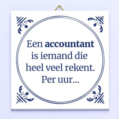 Tegeltje Een accountant