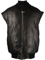 Rick Owens gilet matelassé Jumbo Flight en cuir - Noir - thumbnail