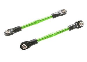 Traxxas Turnbuckles, aluminum (green-anodized), toe links, 59mm (2) (assembled with rod ends & hollow balls) (fits rustler) (TRX-3139G)