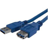 StarTech.com 1m SuperSpeed USB 3.0 Verlengkabel A naar A Blauw M/F - thumbnail