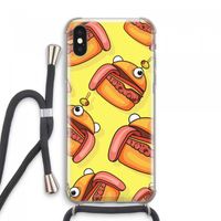 Hamburger: iPhone XS Max Transparant Hoesje met koord