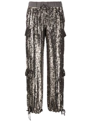 P.A.R.O.S.H. pantalon Gamma à sequins - Gris