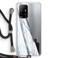 Gestreepte marmer: Oppo A95 5G Transparant Hoesje met koord
