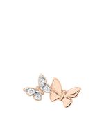 Dodo puces d'oreilles Butterfly en or rose 9ct serties de diamants - thumbnail