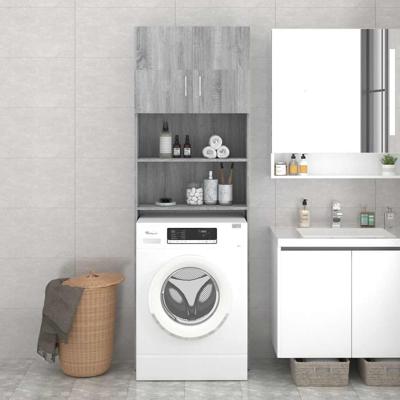 Wasmachinekast 64x25,5x190 cm grijs sonoma eikenkleurig