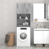 Wasmachinekast 64x25,5x190 cm grijs sonoma eikenkleurig