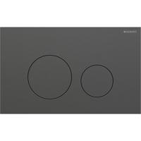 Geberit Drukplaat Sigma 40, 2-toets Round RVS Zwart Chroom