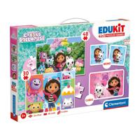 Clementoni gabby&apos;s poppenhuis edukit 4in1 puzzels en spellen