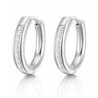 Cilla Jewels Oorringen Zilverkleurig Zirkonia