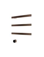 Hotbath &MORE set van 3 rails RAS50 SQUARE 50 cm met separate schakelaar en inbouw element Tuscan Bronze (RAS50-3TB)