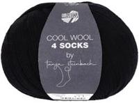 Lana Grossa Cool Wool 4 Socks Uni 7706 Zwart