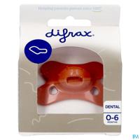 Difrax Fopspeen Dental 0-6m Uni/pure Bruin/brick