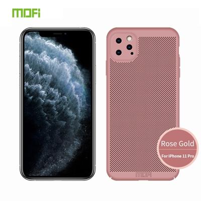 Voor iPhone 11 Pro MOFI ademend PC Ultra-Thin all-inclusive beschermhoes (rosé goud)