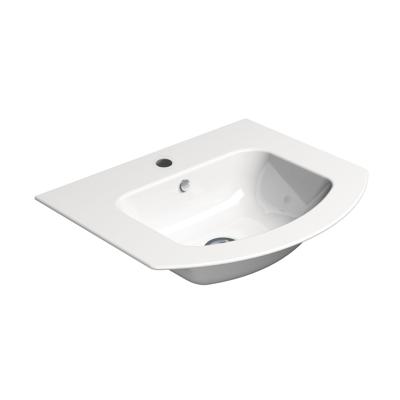 Gebogen Keramiek Wastafel Sapho Pura 52x44 cm Wit ExtraGlaze