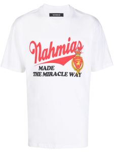 Nahmias t-shirt en coton à logo imprimé - Blanc