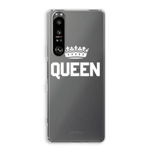 Queen zwart: Sony Xperia 1 III Transparant Hoesje