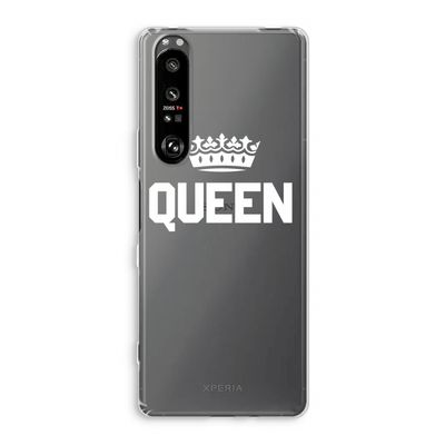 Queen zwart: Sony Xperia 1 III Transparant Hoesje
